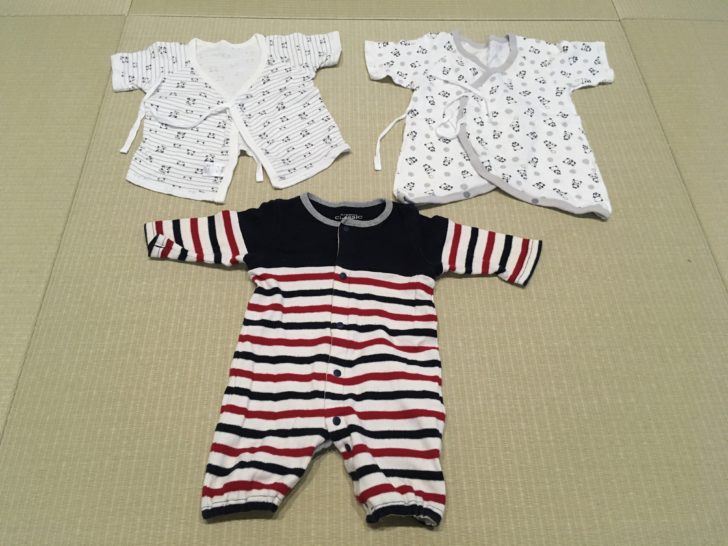 新生児～3ヶ月に着たベビー服