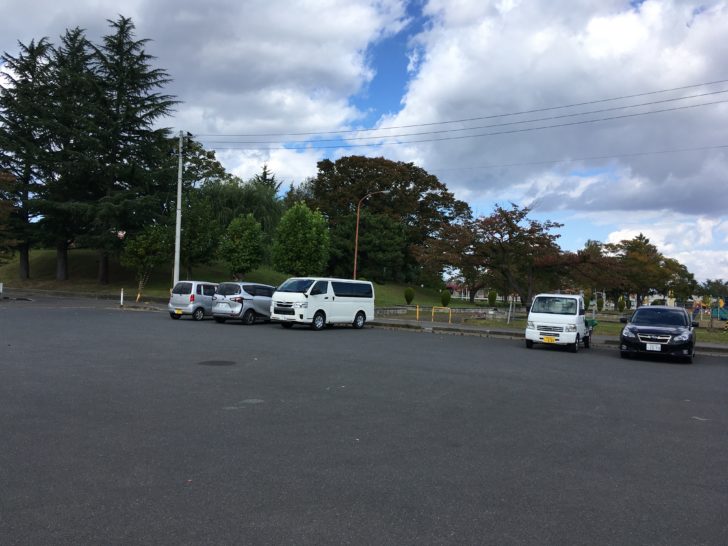 城北公園の駐車場