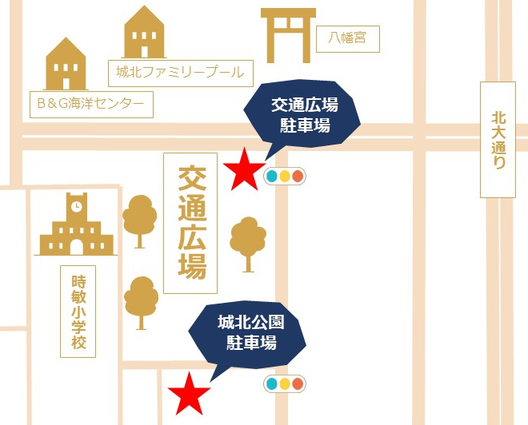 交通広場駐車場の地図